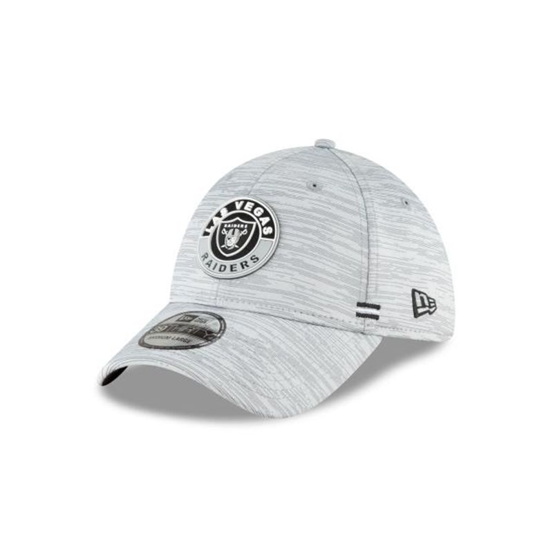 NFL Las Vegas Raiders Official Fall Sideline 39Thirty Stretch Fit (NYS9248) - Grey New Era Caps